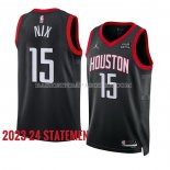Maillot Houston Rockets Daishen Nix NO 15 Statement 2023-24 Noir