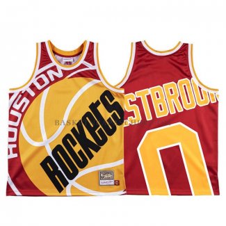 Maillot Houston Rockets Russell Westbrook Mitchell & Ness Big Face Rouge