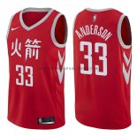 Maillot Houston Rockets Ryan Anderson Ciudad 2017-18 Rouge Maillot Houston Rockets Ryan Anderson Ciudad 2017-18 Rouge
