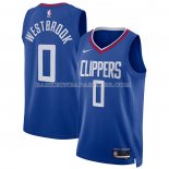 Maillot Los Angeles Clippers Russell Westbrook NO 0 Icon 2022-23 Bleu