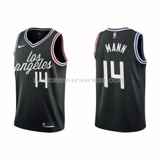 Maillot Los Angeles Clippers Terance Mann NO 14 Ville 2022-23 Noir