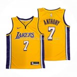 Maillot Los Angeles Lakers Carmelo Anthony NO 7 Icon Jaune