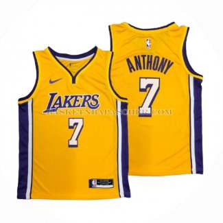 Maillot Los Angeles Lakers Carmelo Anthony NO 7 Icon Jaune