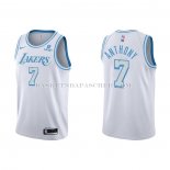 Maillot Los Angeles Lakers Carmelo Anthony NO 7 Ville 2021-22 Blanc