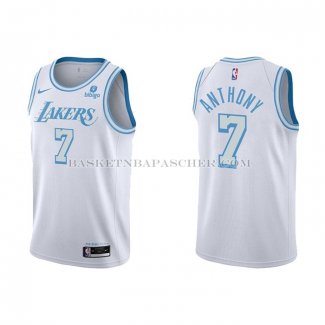 Maillot Los Angeles Lakers Carmelo Anthony NO 7 Ville 2021-22 Blanc