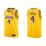 Maillot Los Angeles Lakers Rajon Rondo NO 4 75th Anniversary 2021-22 Jaune Maillot Los Angeles Lakers Rajon Rondo NO 4 75th Anniversary 2021-22 Jaune