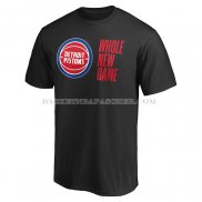 Maillot Manche Courte Detroit Pistons Whole New Game Noir