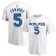 Maillot Manche Courte Minnesota Timberwolves Anthony Edwards Blanc