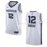 Maillot Memphis Grizzlies Ja Morant NO 12 Association 2022-23 Blanc
