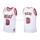 Maillot Miami Heat Dwyane Wade NO 3 Hardwood Classics Blanc