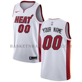Maillot Miami Heat Personnalise 2017-18 Blanc