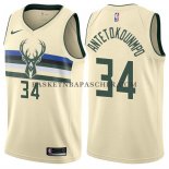 Maillot Milwaukee Bucks Giannis Antetokounmpo Ville Creme
