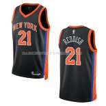 Maillot New York Knicks Cam Reddish NO 21 Ville 2022-23 Noir