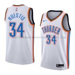 Maillot Oklahoma City Thunder Josh Huestis Association 2018 Blan Maillot Oklahoma City Thunder Josh Huestis Association 2018 Blan