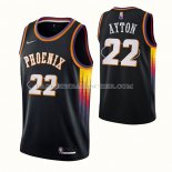 Maillot Phoenix Suns Deandre Ayton NO 22 75th Anniversary 2022 Noir Maillot Phoenix Suns Deandre Ayton NO 22 75th Anniversary 2022 Noir