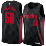 Maillot Portland Trail Blazers Caleb Swanigan Ciudad 2018 Noir