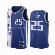 Maillot Sacramento Kings Alex Len NO 25 Ville 2023-24 Bleu