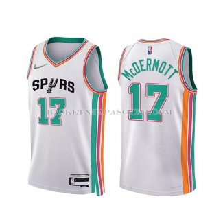 Maillot San Antonio Spurs Doug Mcdermott NO 17 Ville 2021-22 Blanc