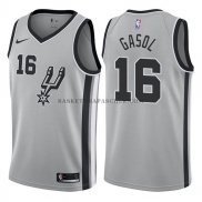 Maillot San Antonio Spurs Pau Gasol Statehombret 2017-18 Plata
