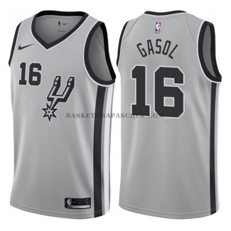 Maillot San Antonio Spurs Pau Gasol Statehombret 2017-18 Plata