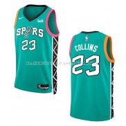 Maillot San Antonio Spurs Zach Collins NO 23 Ville 2022-23 Vert