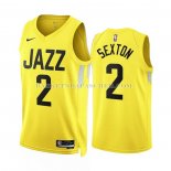 Maillot Utah Jazz Collin Sexton NO 2 Icon 2022-23 Jaune