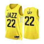 Maillot Utah Jazz Rudy Gay NO 22 Icon 2022-23 Jaune