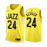 Maillot Utah Jazz Walker Kessler NO 24 Icon 2022-23 Jaune