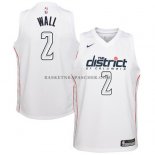 Maillot Washington Wizards Wall Ciudad 2017-18 Blanc