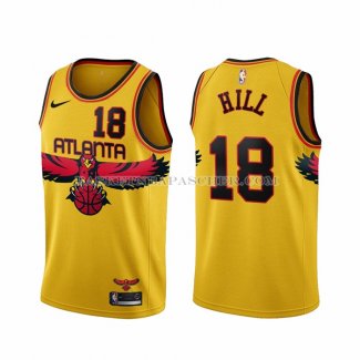 Maillot Atlanta Hawks Solomon Hill NO 18 Ville 2021-22 Jaune
