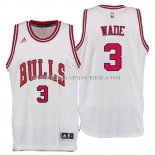 Maillot Authentique Chicago Bulls Wade Blanc