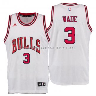 Maillot Authentique Chicago Bulls Wade Blanc