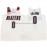 Maillot Authentique Portland Trail Blazers Lillard 2017-18 Blanc