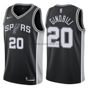Maillot Authentique San Antonio Spurs Ginobili 2017-18 Noir
