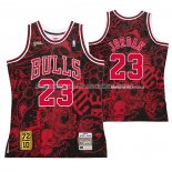 Maillot Chicago Bulls Michael Jordan NO 23 Mitchell & Ness Hebru Brantley Noir