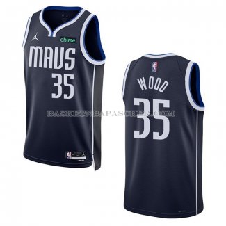 Maillot Dallas Mavericks Christian Wood NO 35 Statement 2022-23 Bleu