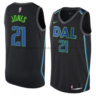 Maillot Dallas Mavericks Jalen Jones Ciudad 2018 Noir
