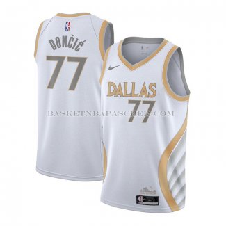 Maillot Dallas Mavericks Luka Doncic Ville 2020-21 Blanc