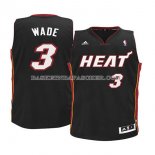 Maillot Enfant Miami Heat Wade Noir