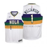 Maillot Enfant New Orleans Pelicans Zion Williamson Ciudad 2019 Blanc