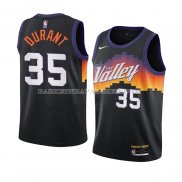 Maillot Enfant Phoenix Suns Kevin Durant NO 35 Ville 2020-21 Noir