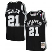 Maillot Enfant San Antonio Spurs Tim Duncan NO 21 Mitchell & Ness 1998-99 Noir