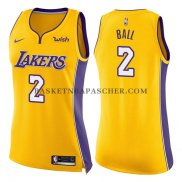 Maillot Femme Los Angeles Lakers Lonzo Ball Icon 2017-18 Jaune