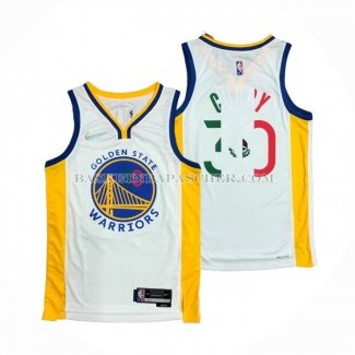 Maillot Golden State Warriors Stephen Curry NO 30 2022 Slam Dunk Special Mexique Edition Blanc