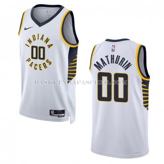 Maillot Indiana Pacers Bennedict Mathurin NO 00 Association 2022-23 Blanc