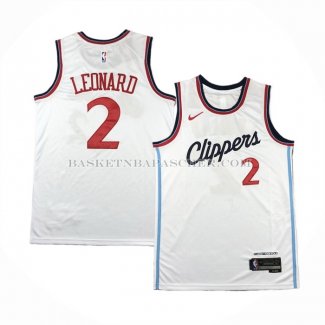 Maillot Los Angeles Clippers Kawhi Leonard NO 2 Association 2024-25 Blanc