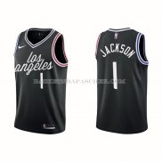 Maillot Los Angeles Clippers Reggie Jackson NO 1 Ville 2022-23 Noir