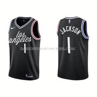 Maillot Los Angeles Clippers Reggie Jackson NO 1 Ville 2022-23 Noir