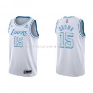 Maillot Los Angeles Lakers Jabari Brown NO 15 Ville 2021-22 Blanc