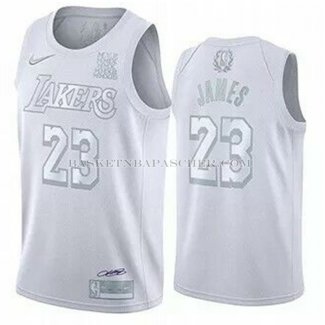 Maillot Los Angeles Lakers LeBron James NO 23 MVP Blanc